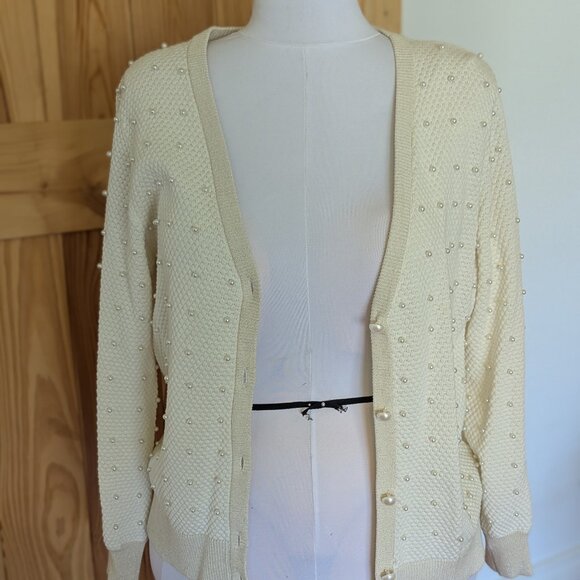 Leo & Ugo Pearls Cardigan Sweater - Picture 3 of 13